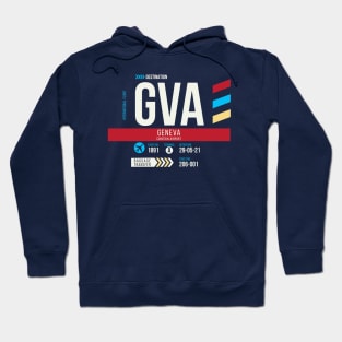 Geneva (GVA) Airport Code Baggage Tag C Hoodie